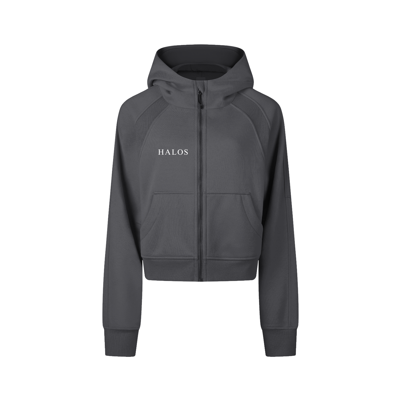 Follow Christ | Women's Cropped Zip-Through Hoodie - Halos