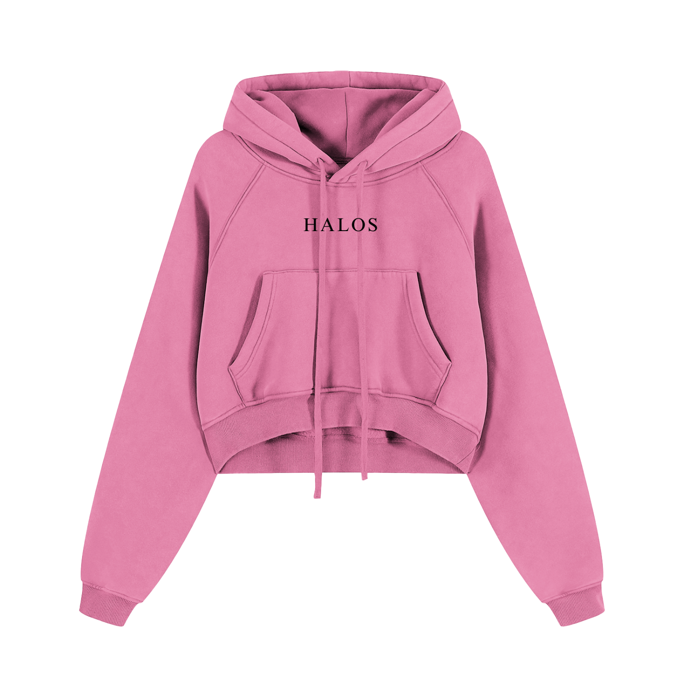 We Love Because He First Loved Us | Women's Snow Washed Cropped Hoodie - Halos