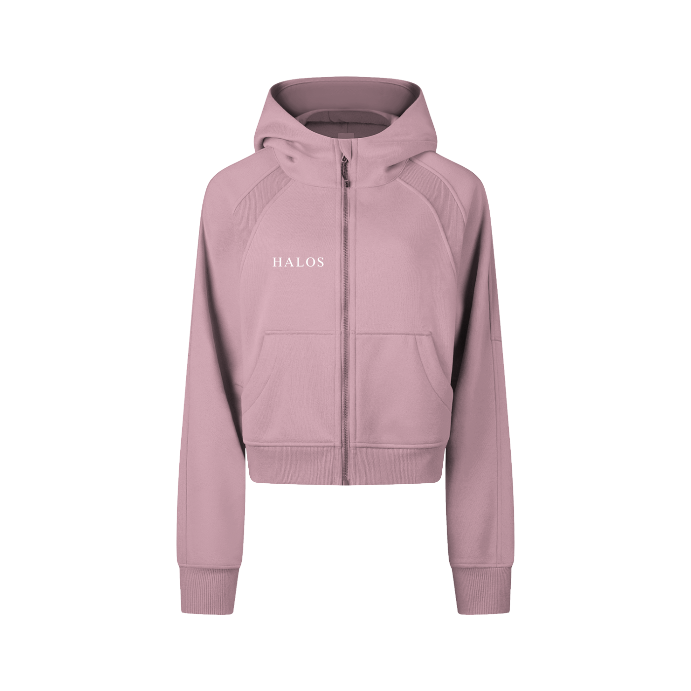 Follow Christ | Women's Cropped Zip-Through Hoodie - Halos