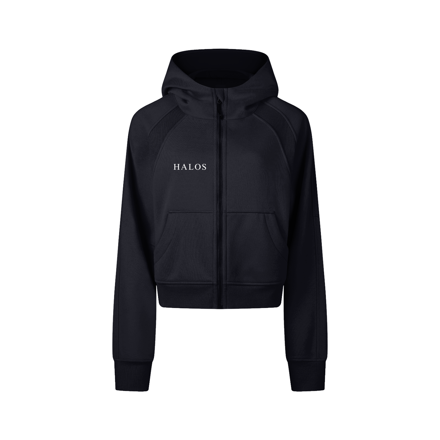Follow Christ | Women's Cropped Zip-Through Hoodie - Halos