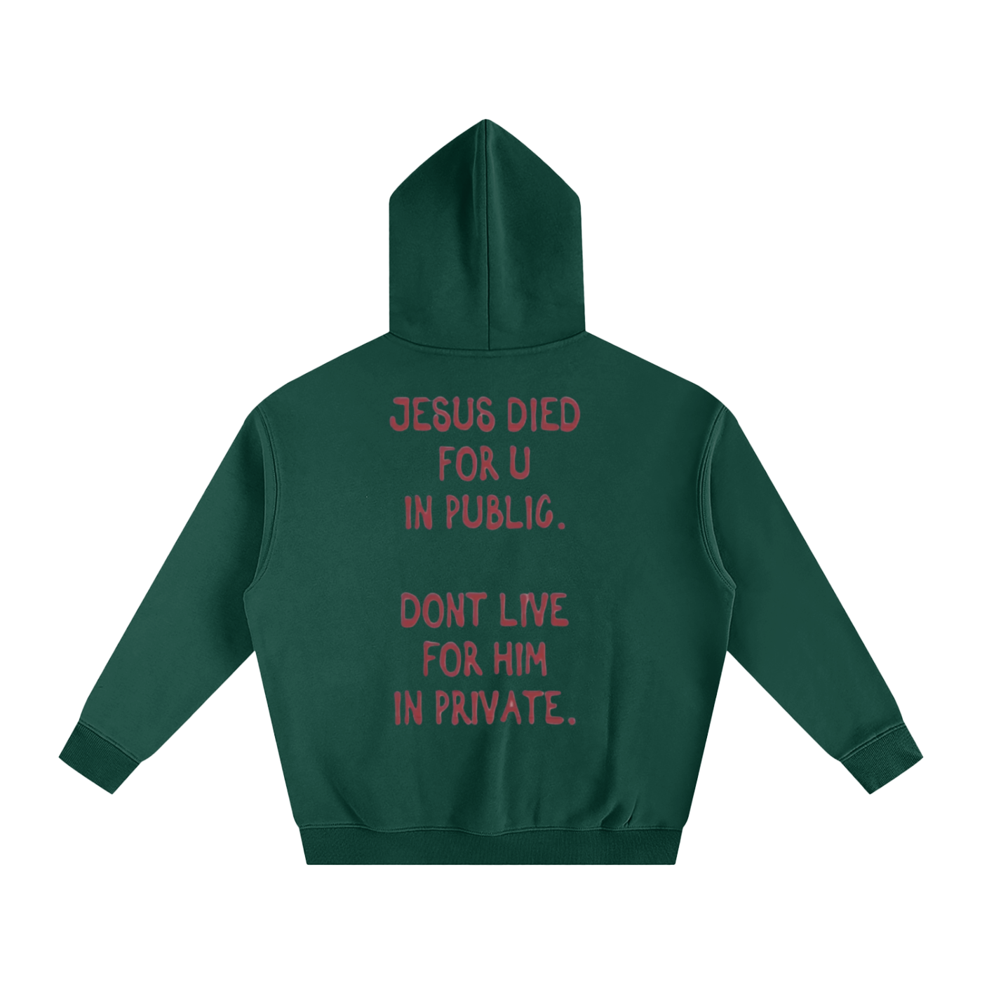 DON'T LIVE FOR HIM IN PRIVATE | Oversize Fleeced Hoodie - Halos