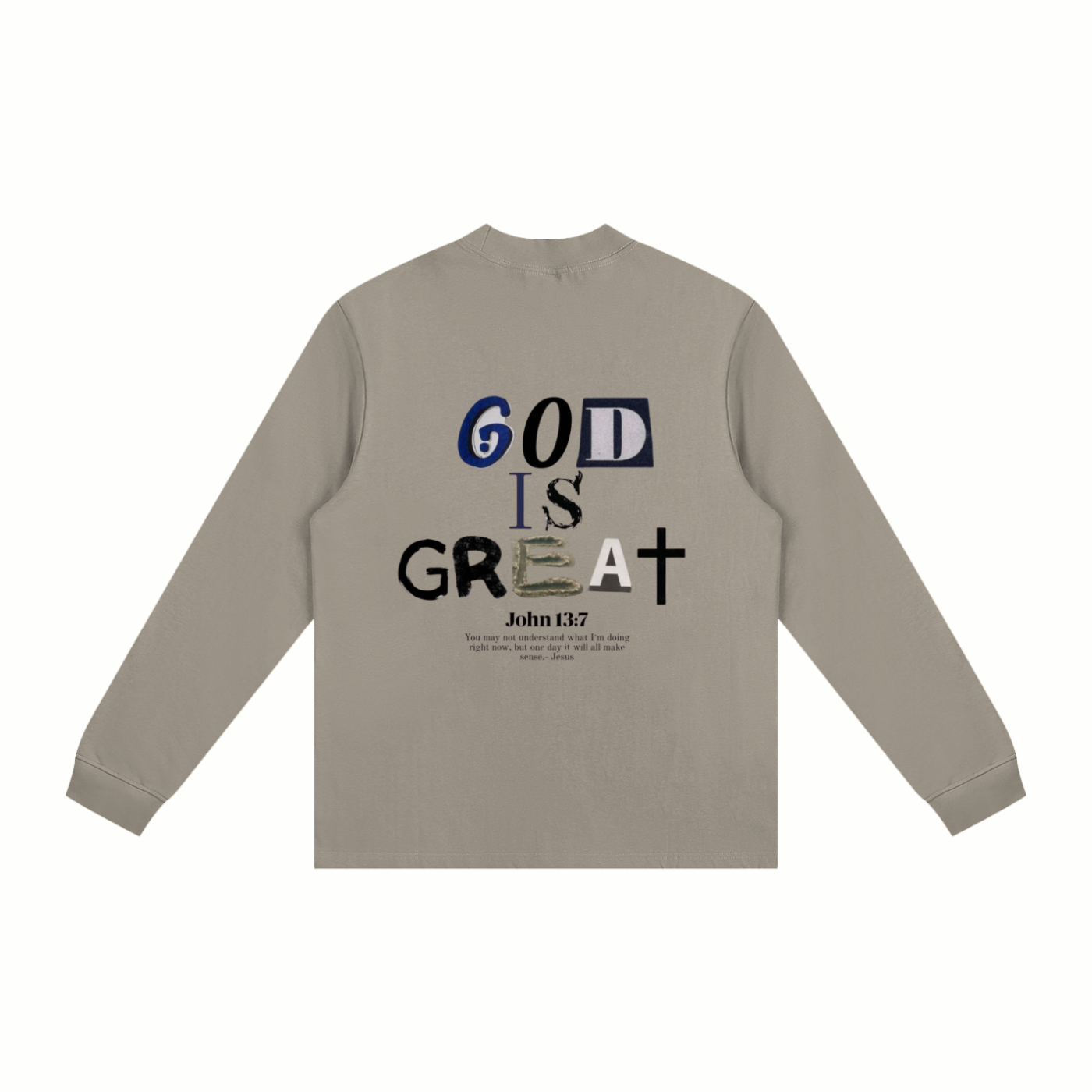 GOD IS GREAT | Essential Non-Shrink Mock Neck Sweatshirt