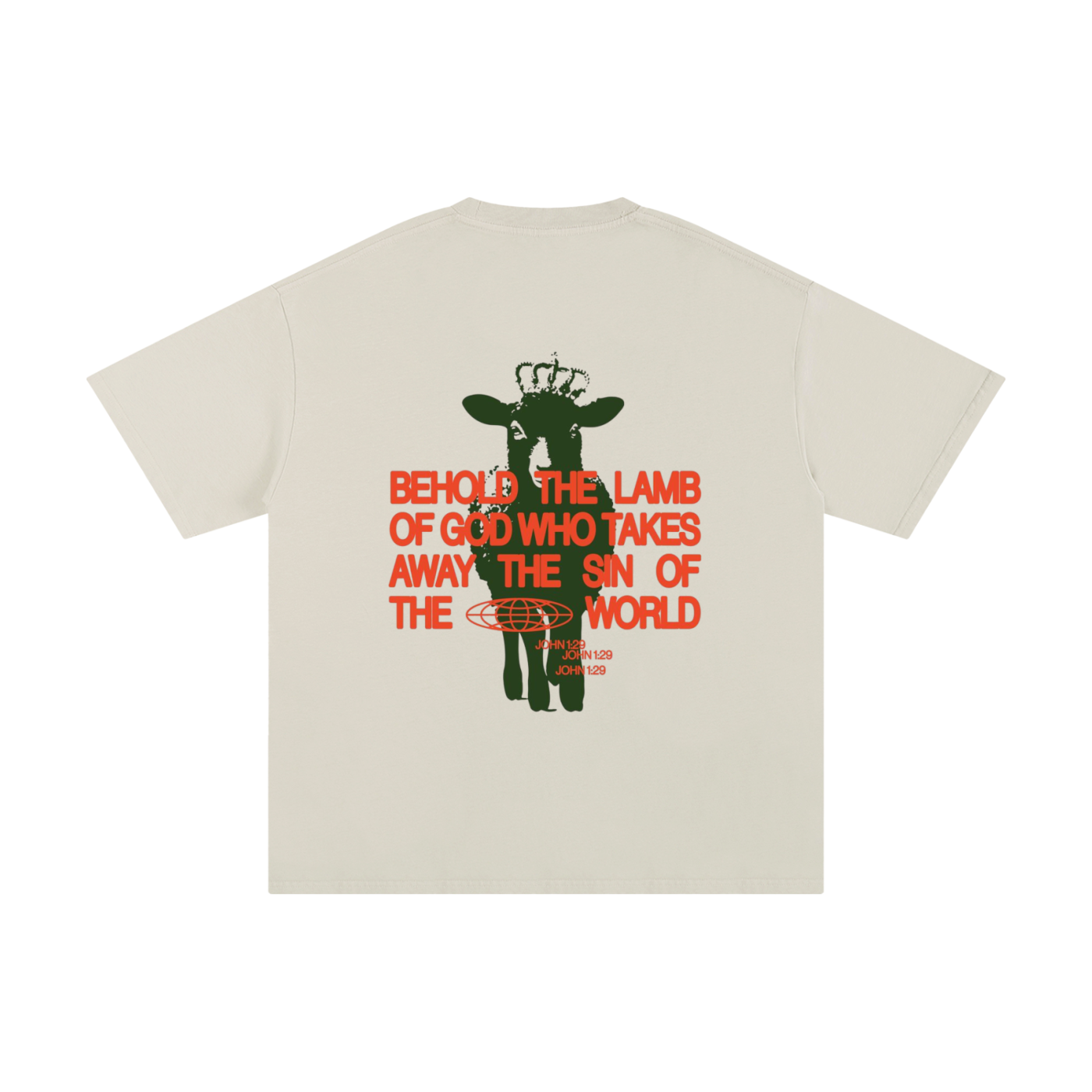 BEHOLD THE LAMB OF GOD | Oversize Unisex T-shirt - Halos