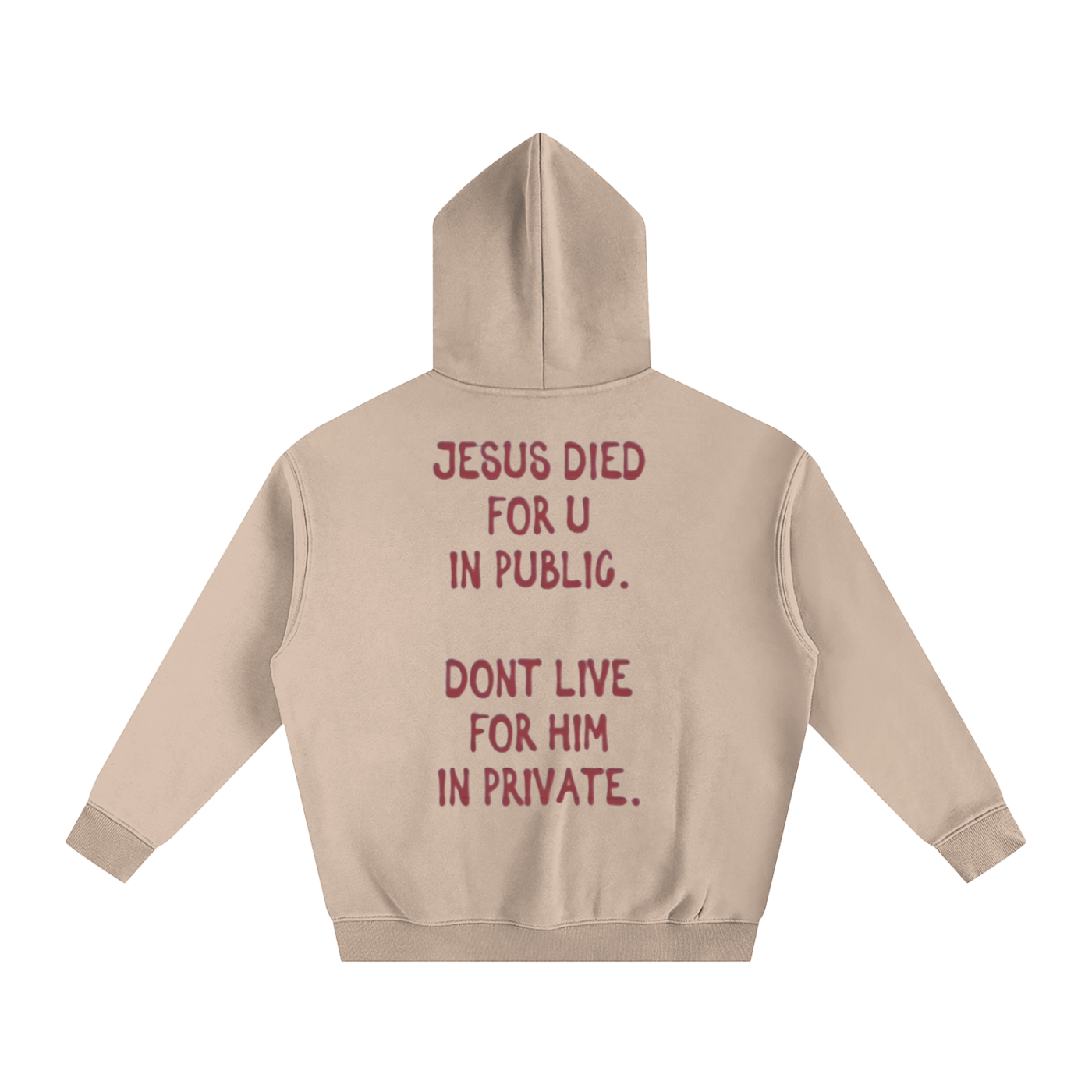 DON'T LIVE FOR HIM IN PRIVATE | Oversize Fleeced Hoodie - Halos