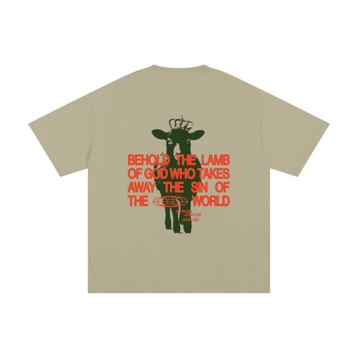BEHOLD THE LAMB OF GOD | Oversize Unisex T-shirt - Halos