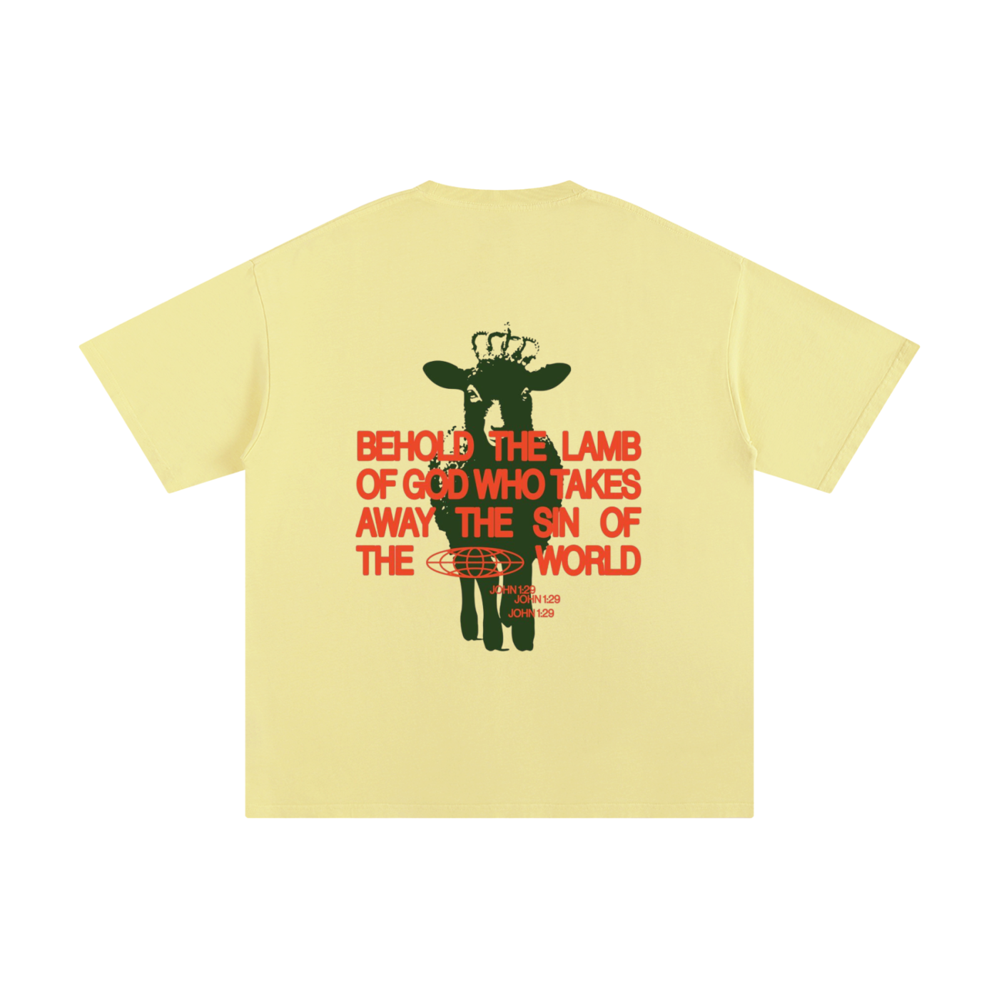 BEHOLD THE LAMB OF GOD | Oversize Unisex T-shirt - Halos