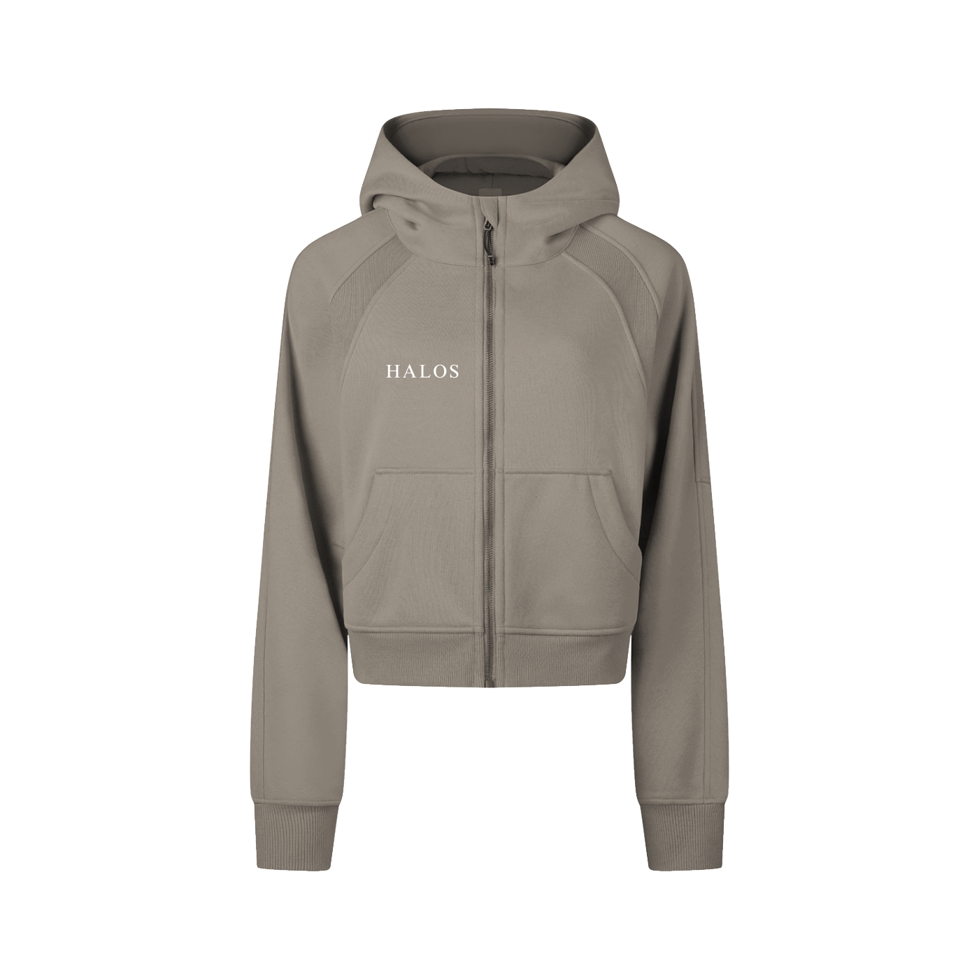 Follow Christ | Women's Cropped Zip-Through Hoodie - Halos