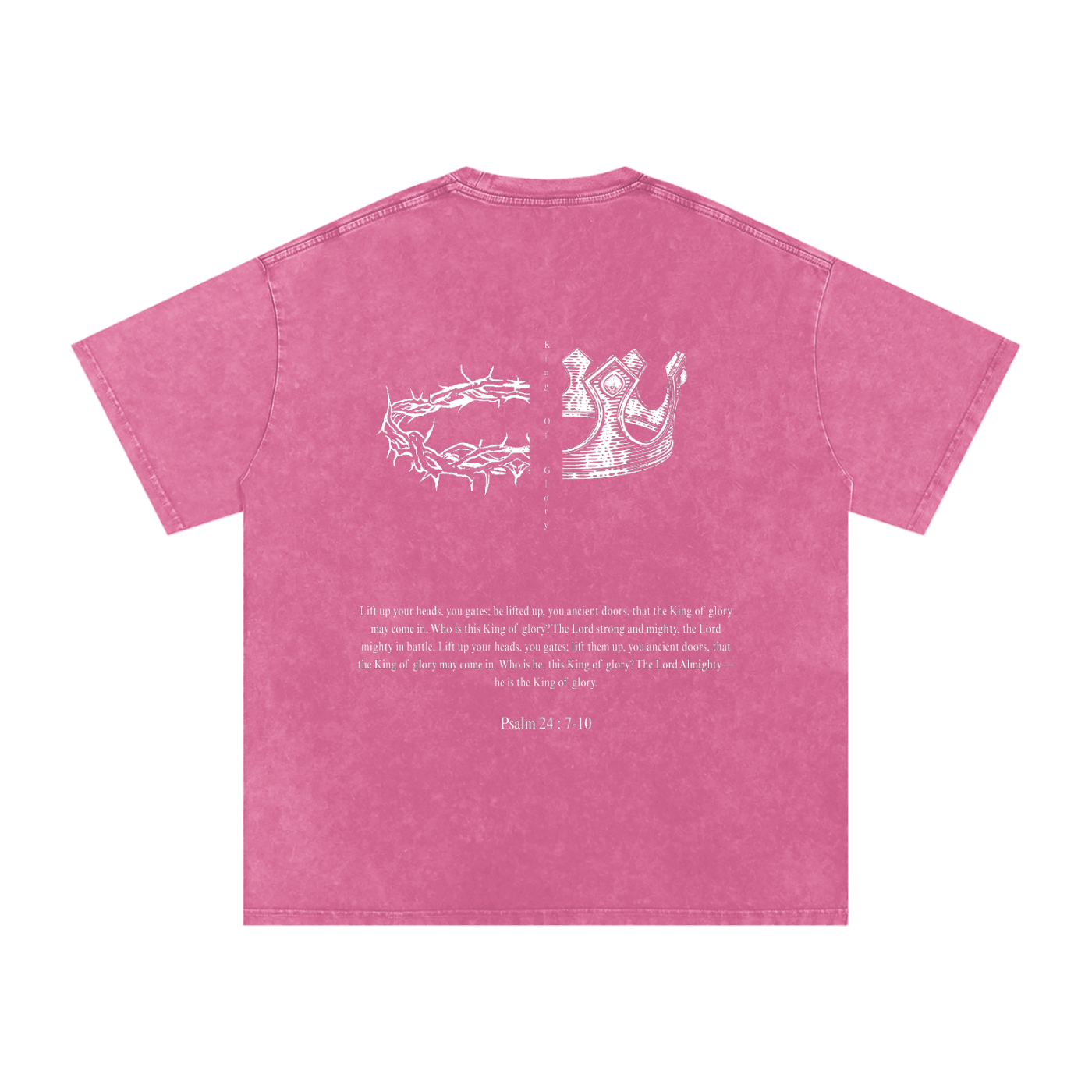 King Of Glory | Acid Wash Unisex Oversize T-Shirt - Halos