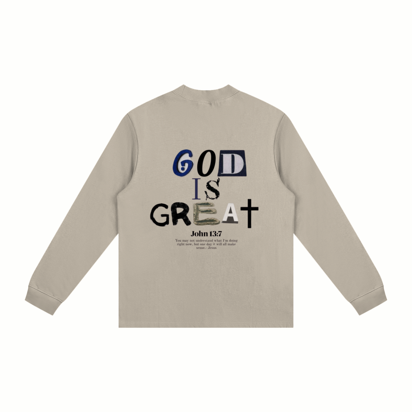 GOD IS GREAT | Essential Non-Shrink Mock Neck Sweatshirt