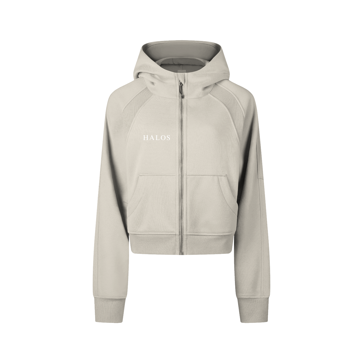 Follow Christ | Women's Cropped Zip-Through Hoodie - Halos