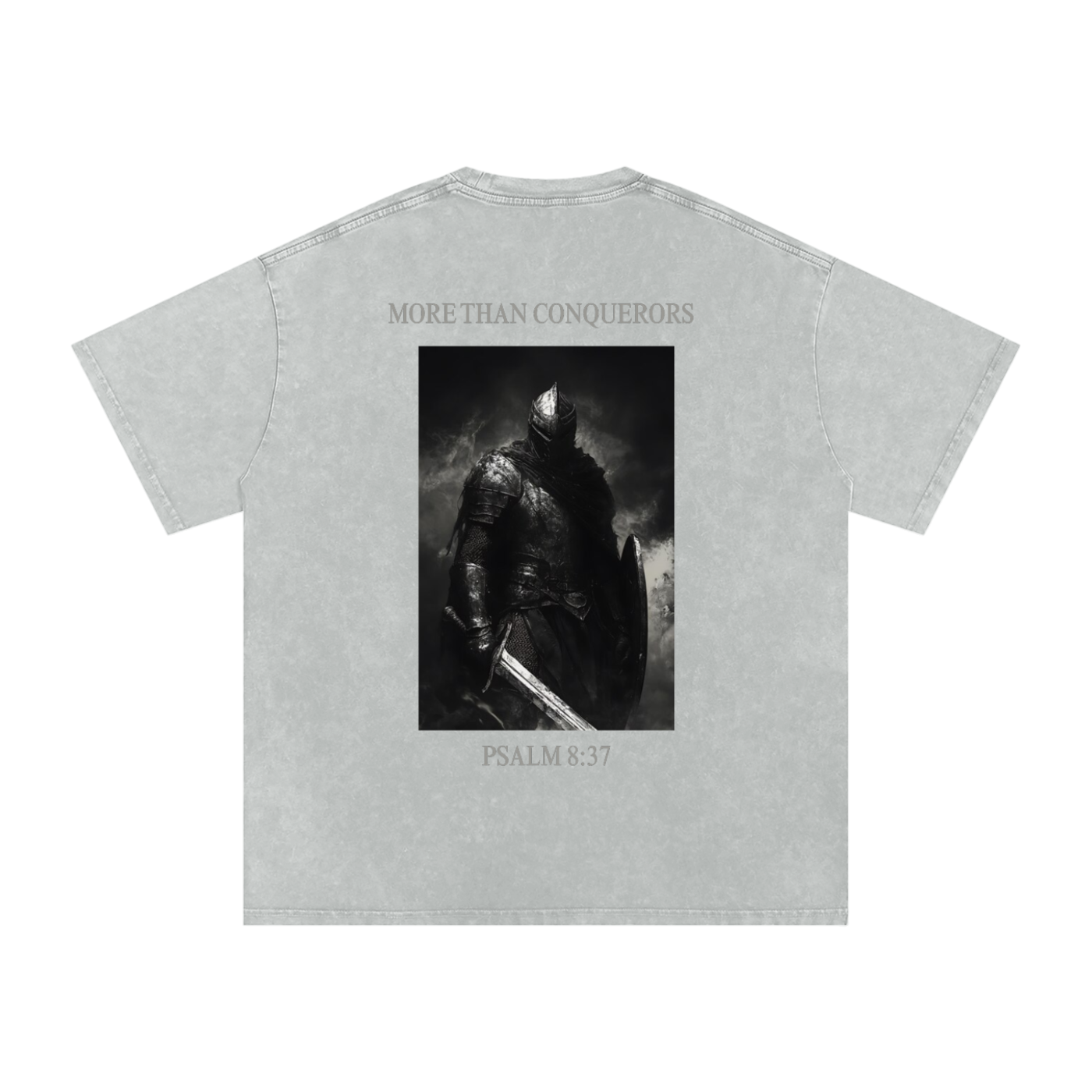MORE THAN CONQUERORS | Acid Wash Oversize T-Shirt - Halos