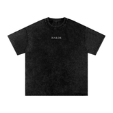 MORE THAN CONQUERORS | Acid Wash Oversize T-Shirt - Halos