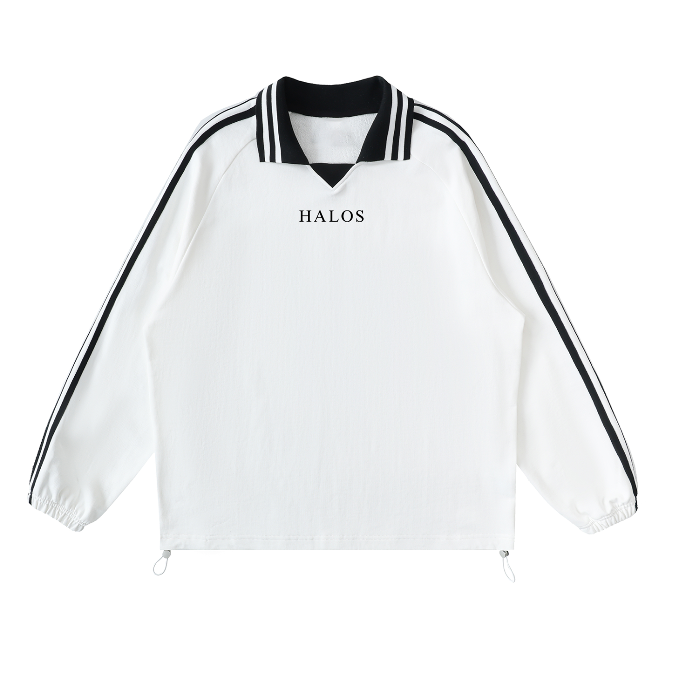 FAITH OVER FEAR | Unisex Contrast Striped Lapel Collar Sweatshirt