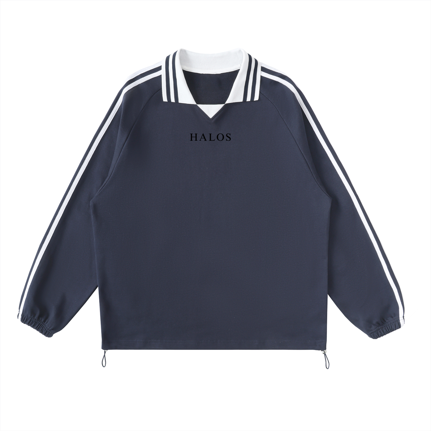 FAITH OVER FEAR | Unisex Contrast Striped Lapel Collar Sweatshirt