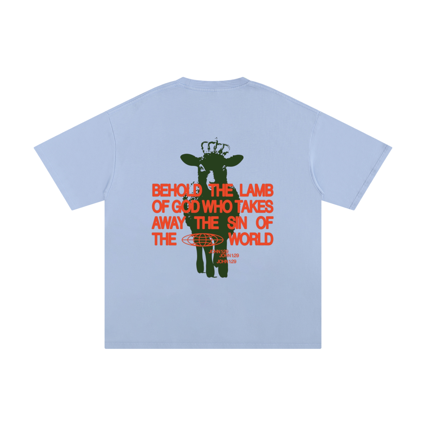 BEHOLD THE LAMB OF GOD | Oversize Unisex T-shirt - Halos
