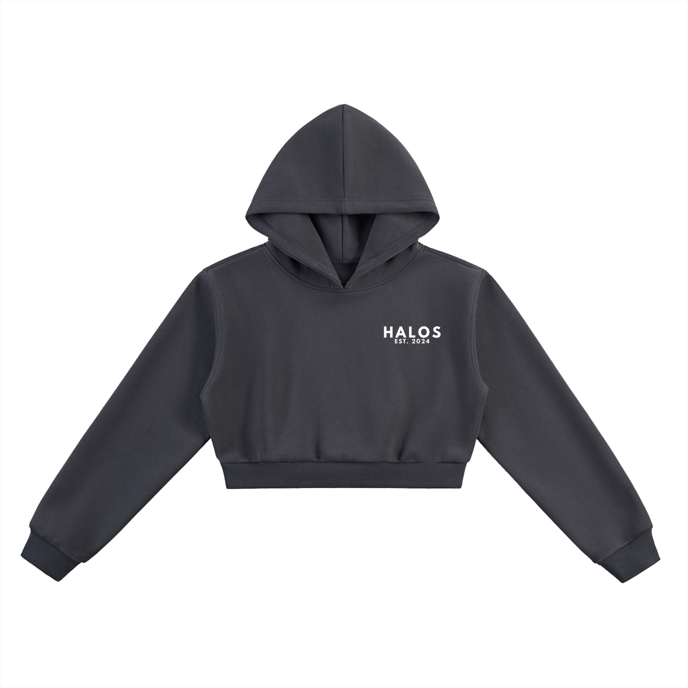 JESUS IS KING | Charcoal Gray Women's Cropped Hoodie And Straight Leg Pants Set