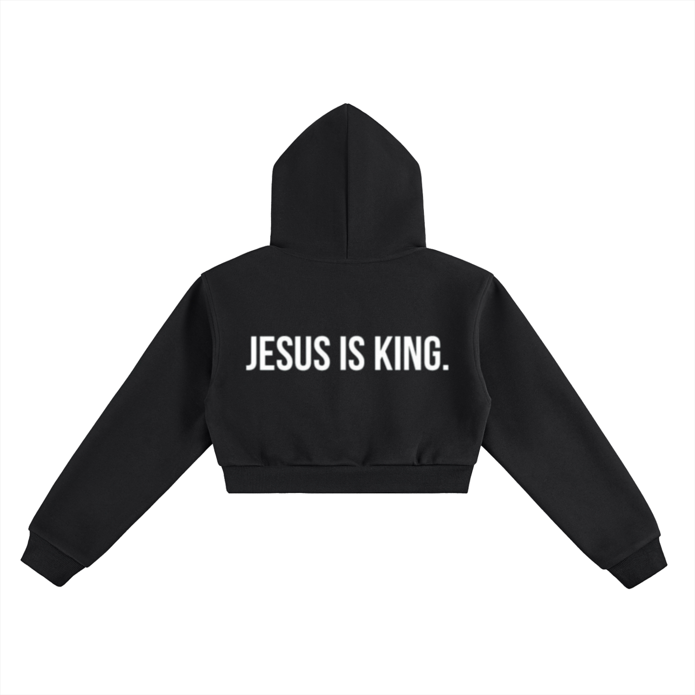 JESUS IS KING | Women's Essential Cropped Hoodie