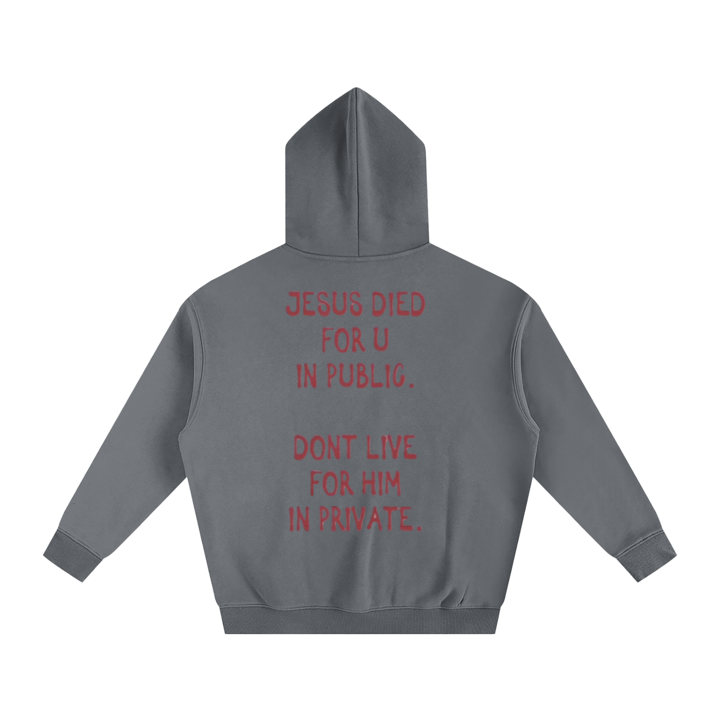 DON'T LIVE FOR HIM IN PRIVATE | Oversize Fleeced Hoodie - Halos