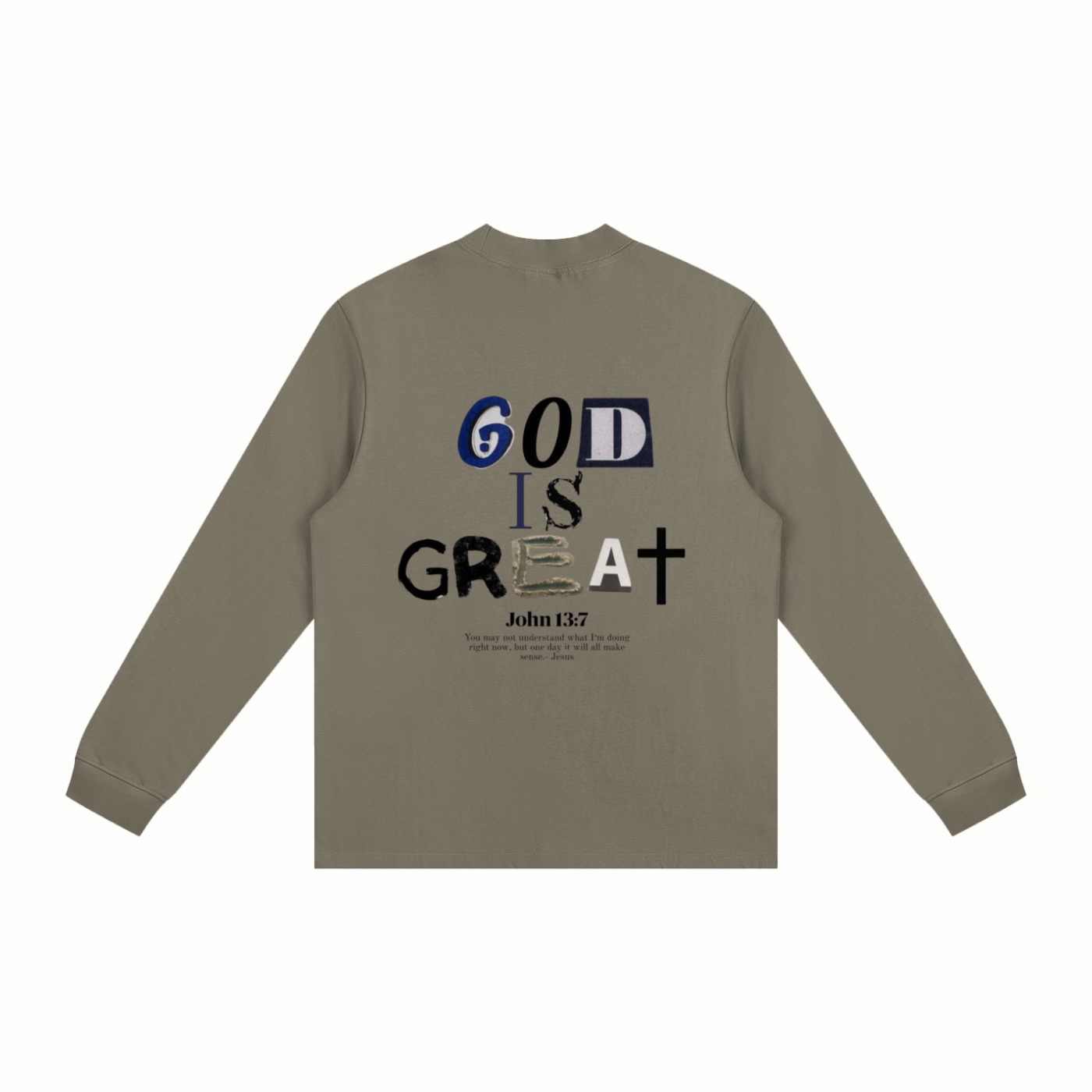 GOD IS GREAT | Essential Non-Shrink Mock Neck Sweatshirt