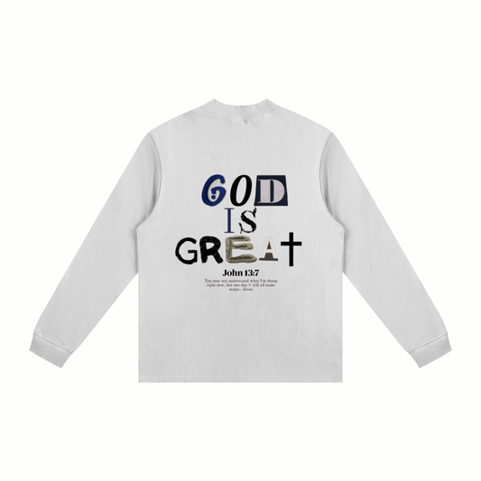 GOD IS GREAT | Essential Non-Shrink Mock Neck Sweatshirt