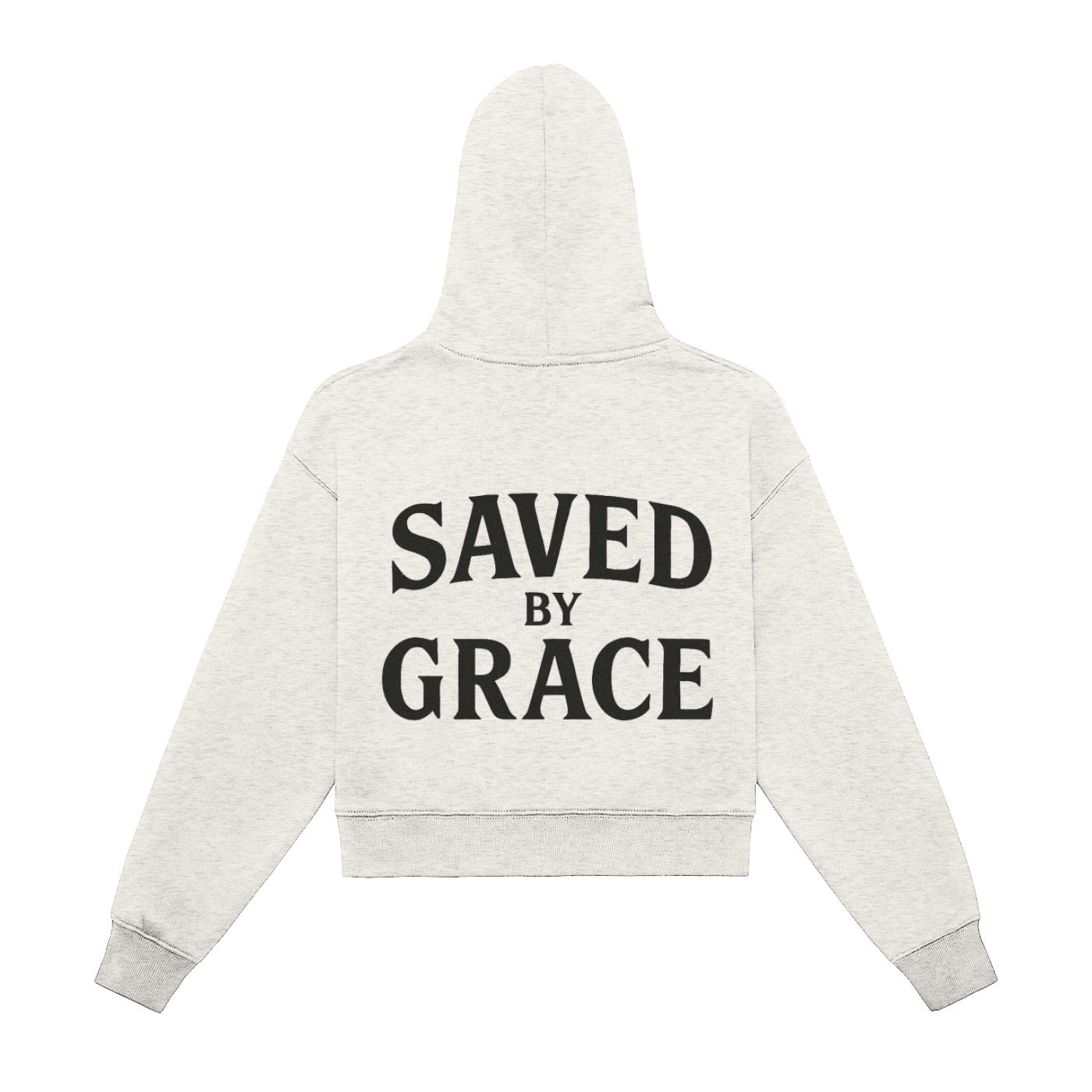 SAVED BY GRACE | Women's Fleeced Zip-Up Cropped Hoodie - Halos