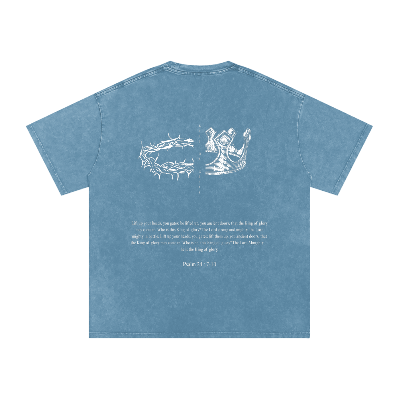 King Of Glory | Acid Wash Unisex Oversize T-Shirt - Halos