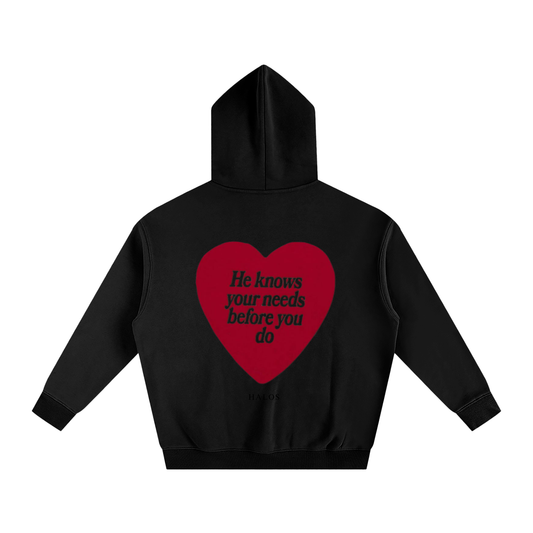 HE KNOWS BEFORE YOU DO | Oversize Fleeced Hoodie