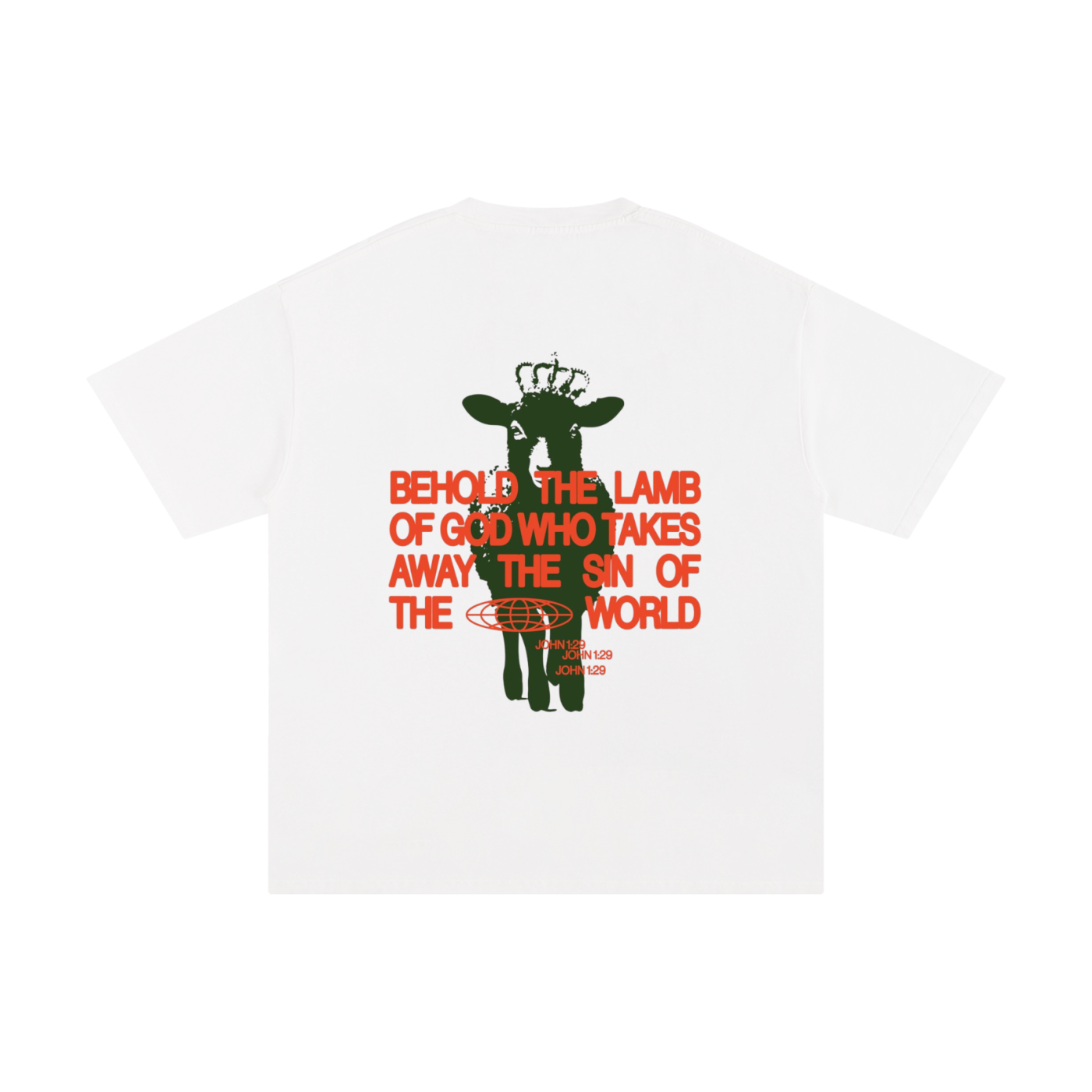 BEHOLD THE LAMB OF GOD | Oversize Unisex T-shirt - Halos