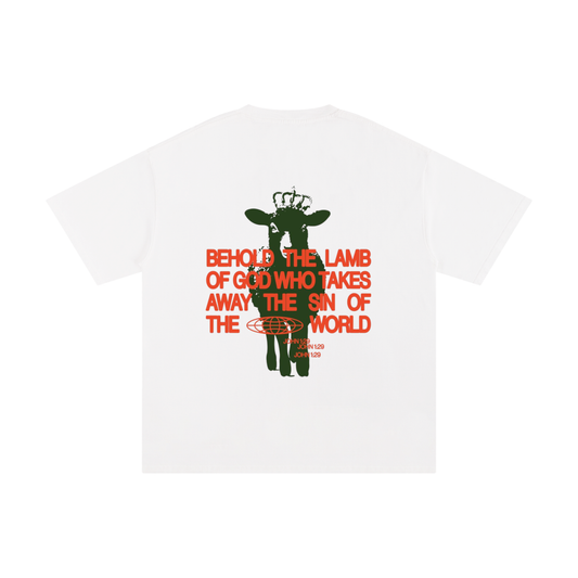 BEHOLD THE LAMB OF GOD | Oversize Unisex T-shirt - Halos