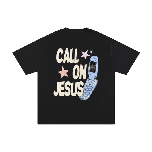 Call On Jesus | Oversized Unisex T-shirt - Halos