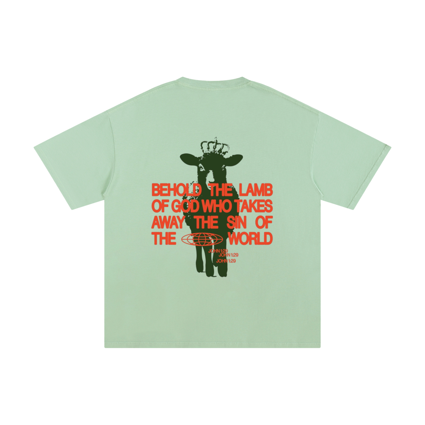BEHOLD THE LAMB OF GOD | Oversize Unisex T-shirt - Halos
