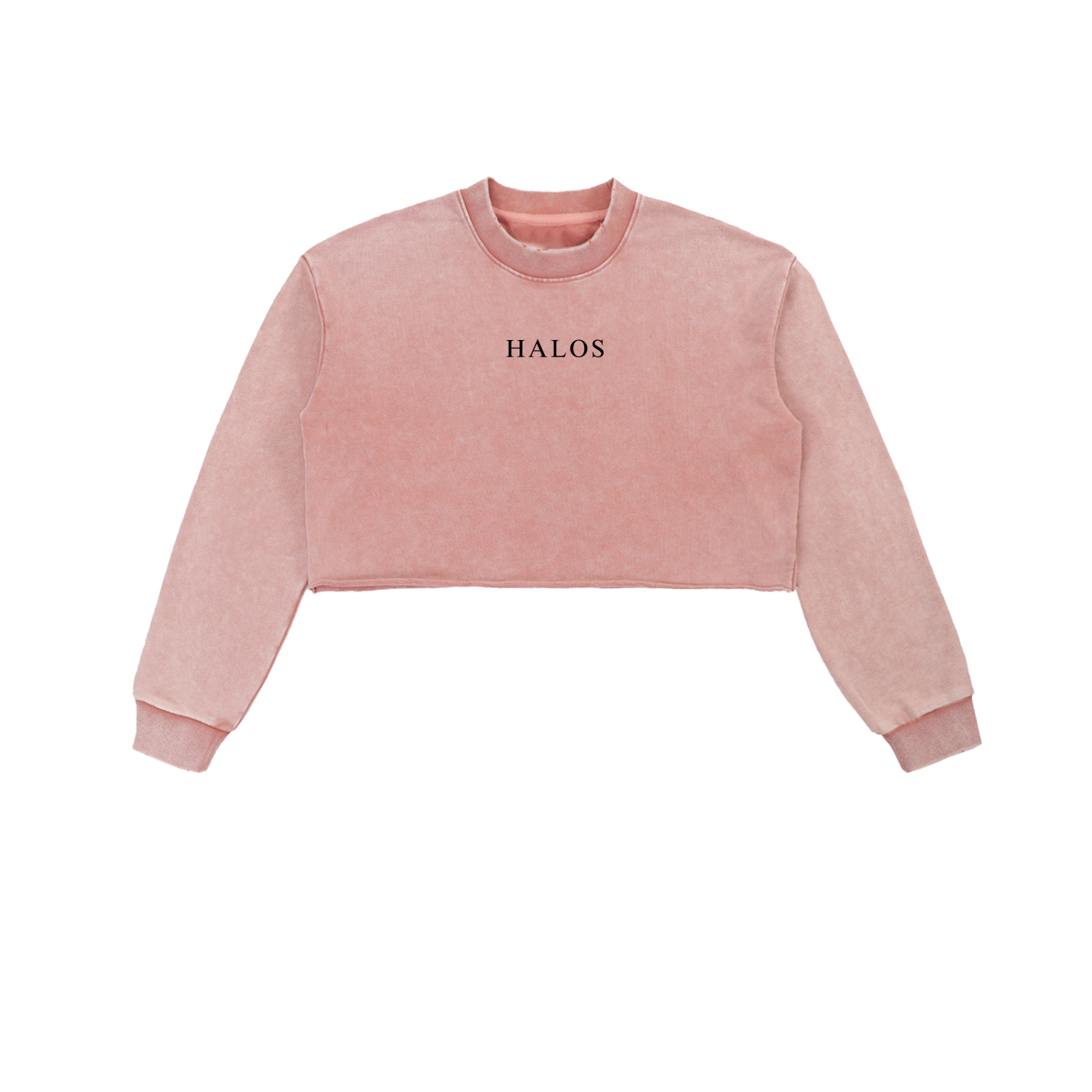 God Is Not Done With You | Women's Snow Washed Raw Edge Cropped Sweatshirt - Halos