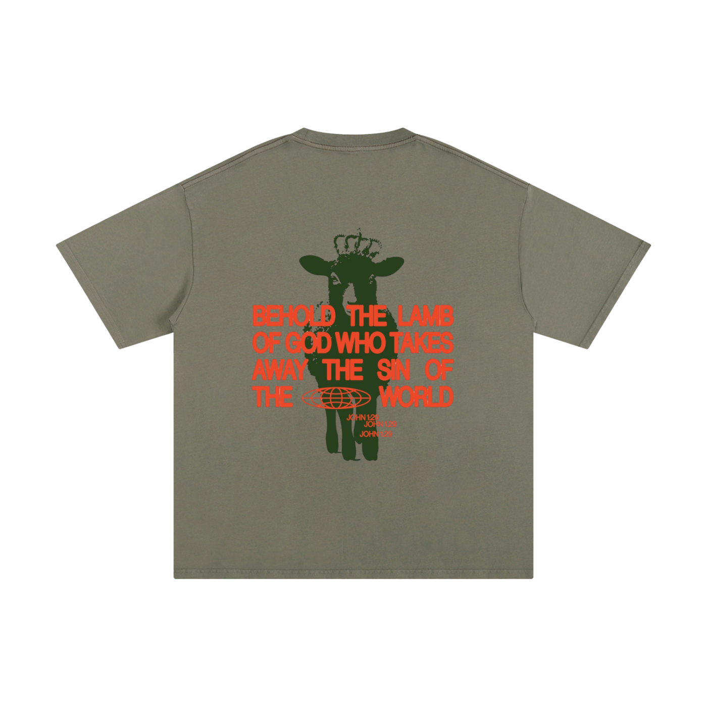 BEHOLD THE LAMB OF GOD | Oversize Unisex T-shirt - Halos