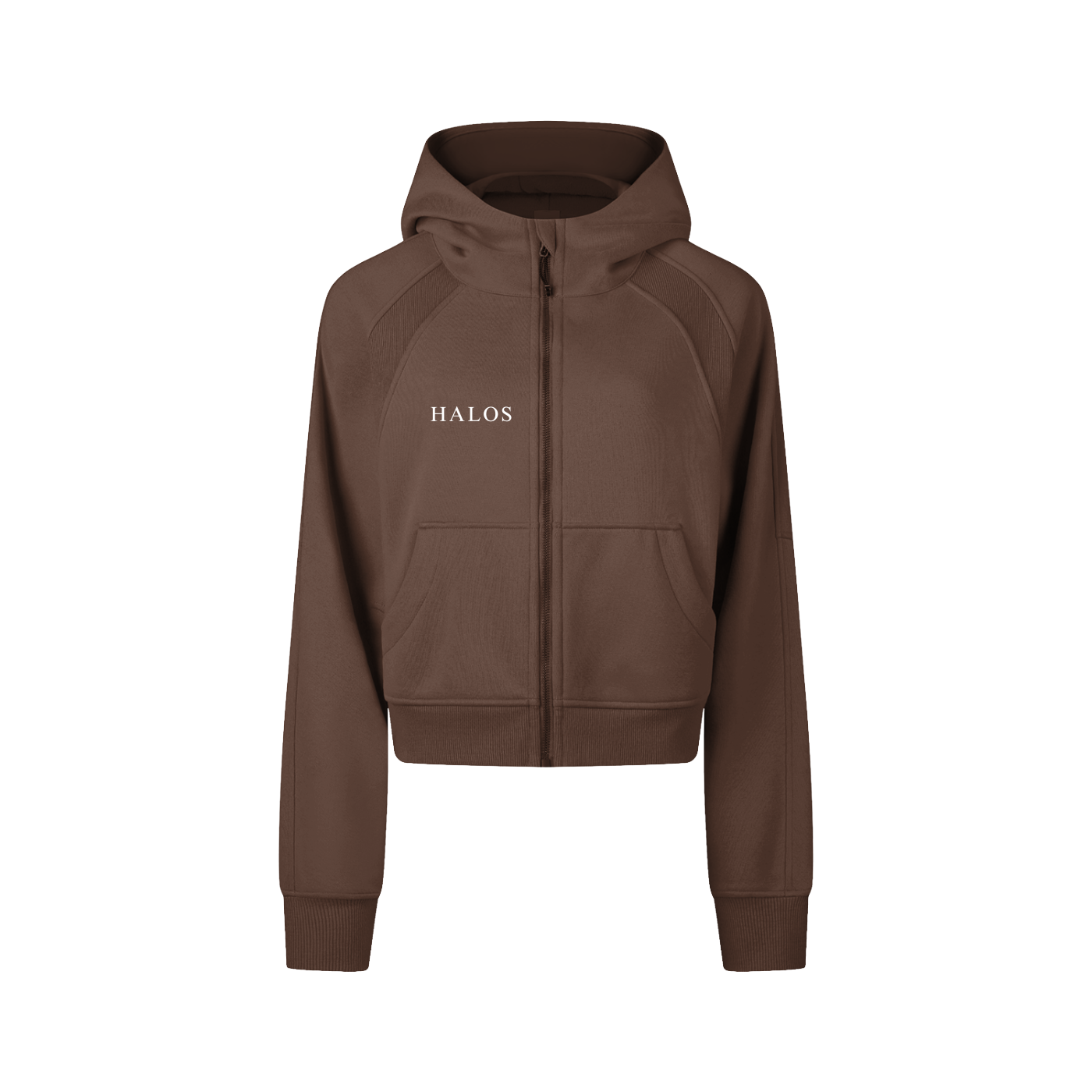 Follow Christ | Women's Cropped Zip-Through Hoodie - Halos