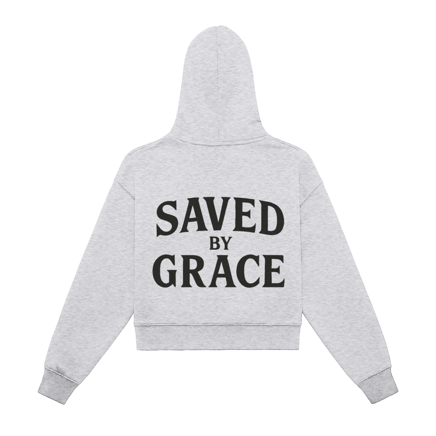 SAVED BY GRACE | Women's Fleeced Zip-Up Cropped Hoodie - Halos
