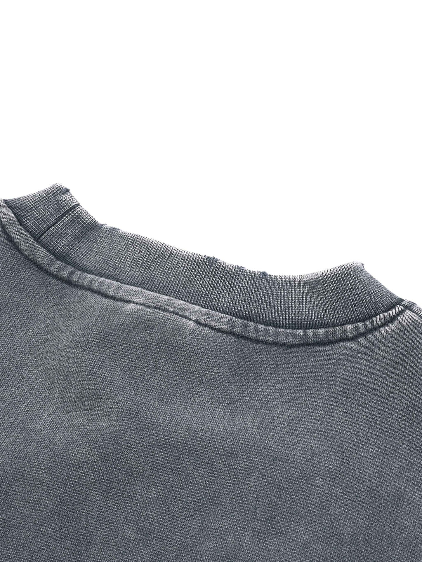 God Is Not Done With You | Women's Snow Washed Raw Edge Cropped Sweatshirt
