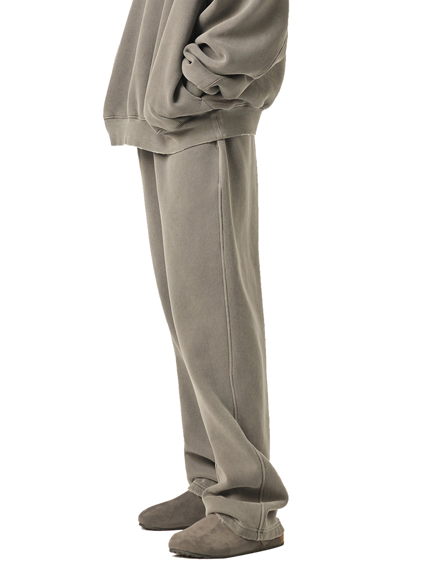 Your New Favorite |  Frayed Enzyme Washed Fleece Sweatpants