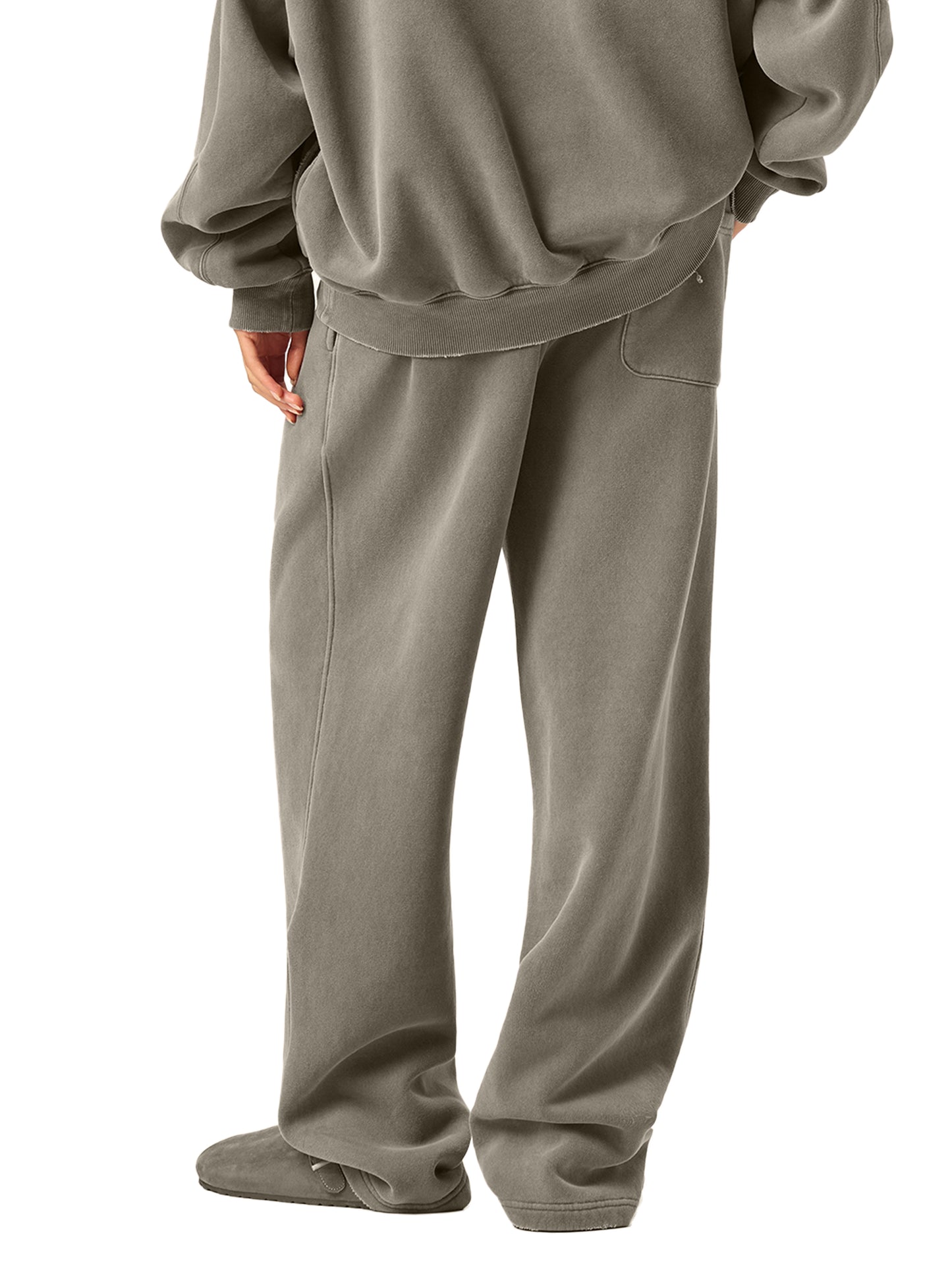Your New Favorite |  Frayed Enzyme Washed Fleece Sweatpants
