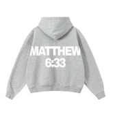 345GSM Unisex Boxy-Fit Double-Zip Hoodie Heathered Grey