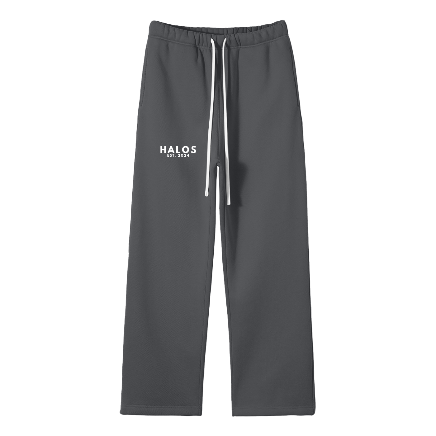 Unisex Solid Color Fleece Straight Leg Pants