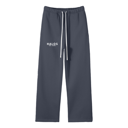 Unisex Solid Color Fleece Straight Leg Pants