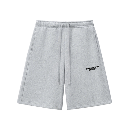 CREATED IN CHRIST sweat shorts