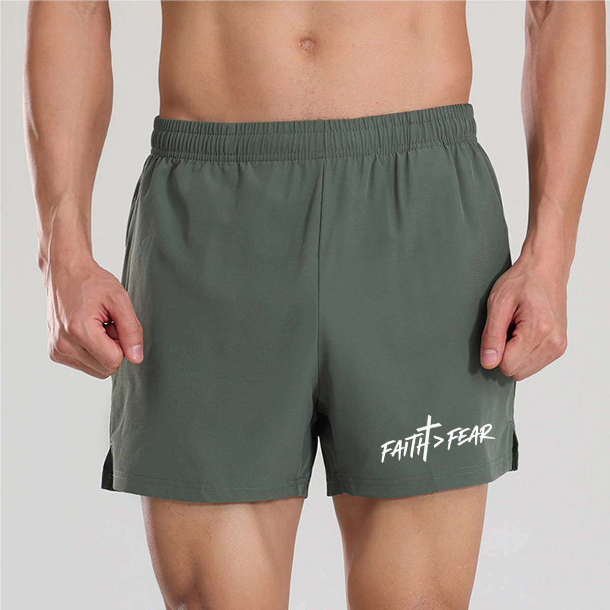 FAITH>FEAR | Men's 5 inch sport shorts