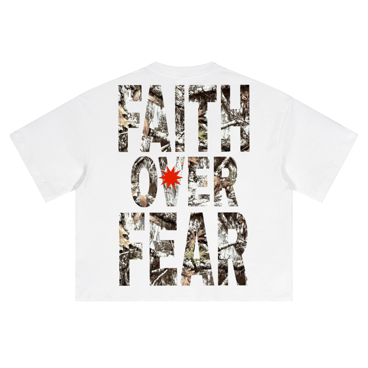 CAMO FAITH OVER FEAR TEE