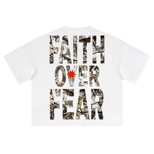CAMO FAITH OVER FEAR TEE