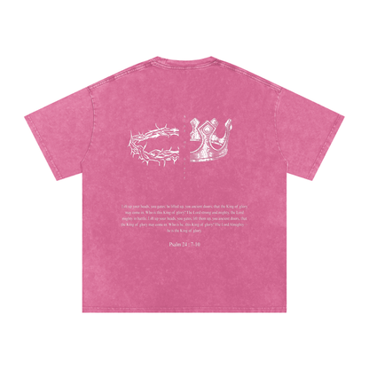 King Of Glory | Acid Wash Unisex Oversize T-Shirt - Halos