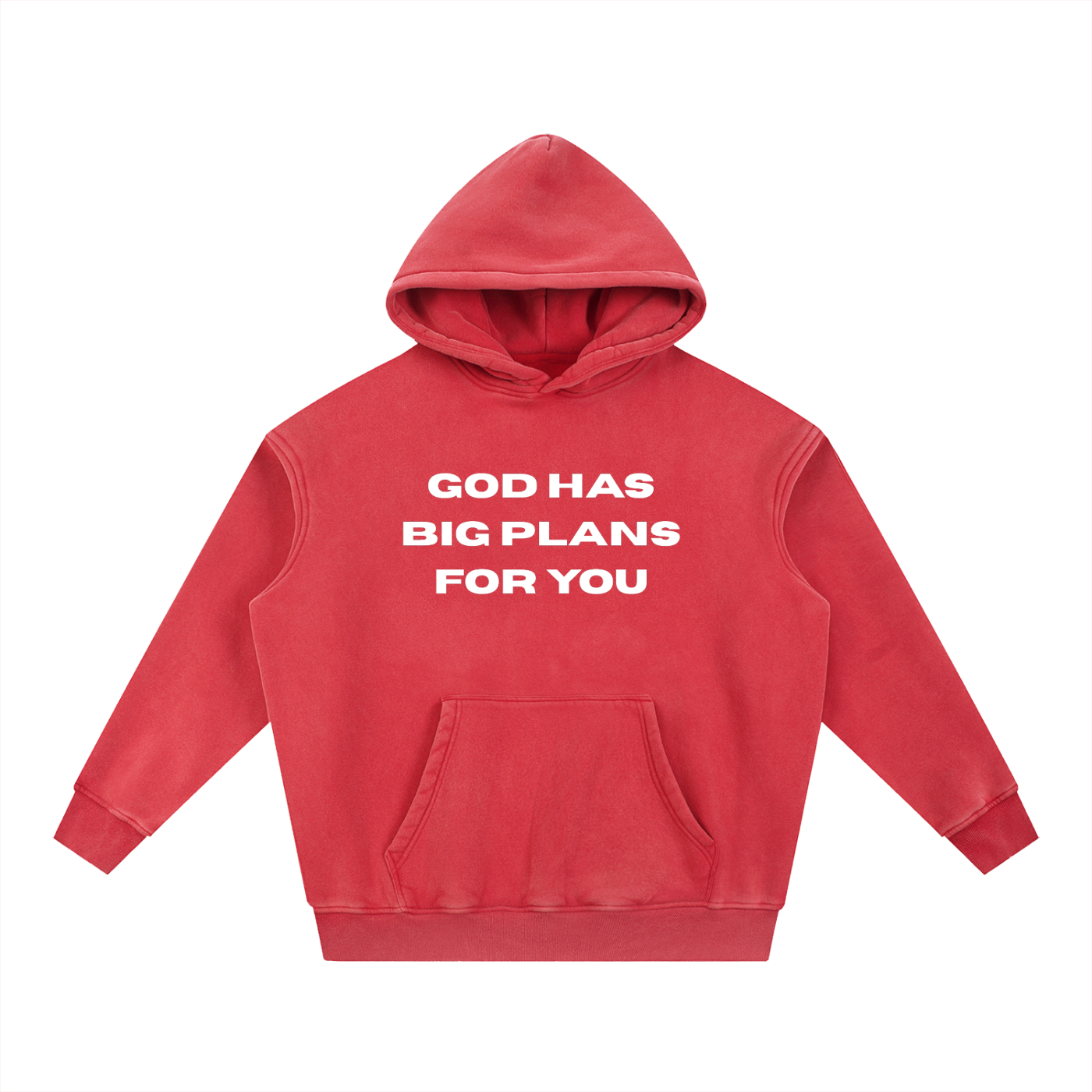 GOD HAS BIG PLANS FOR YOU | Snow Wash Fleece Oversize Hoodie