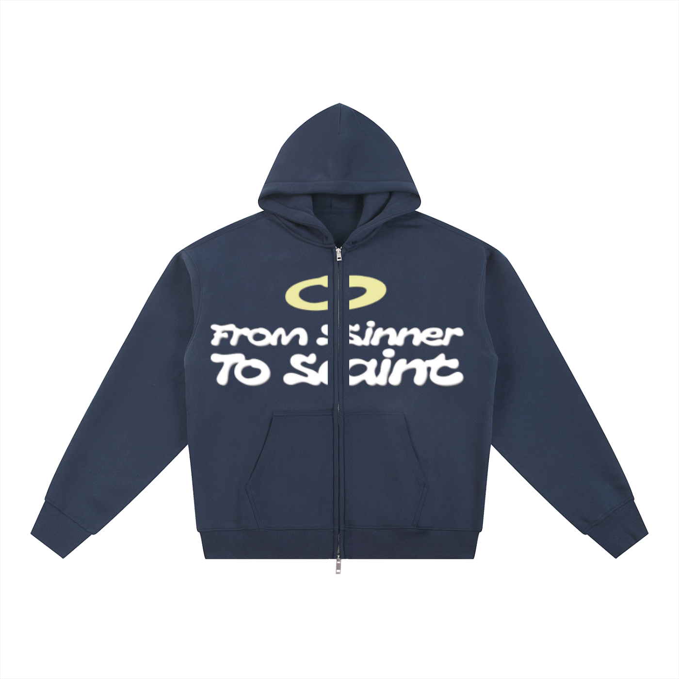 FROM SINNER TO SAINT | Essential Fleece Zip-Through Hoodie