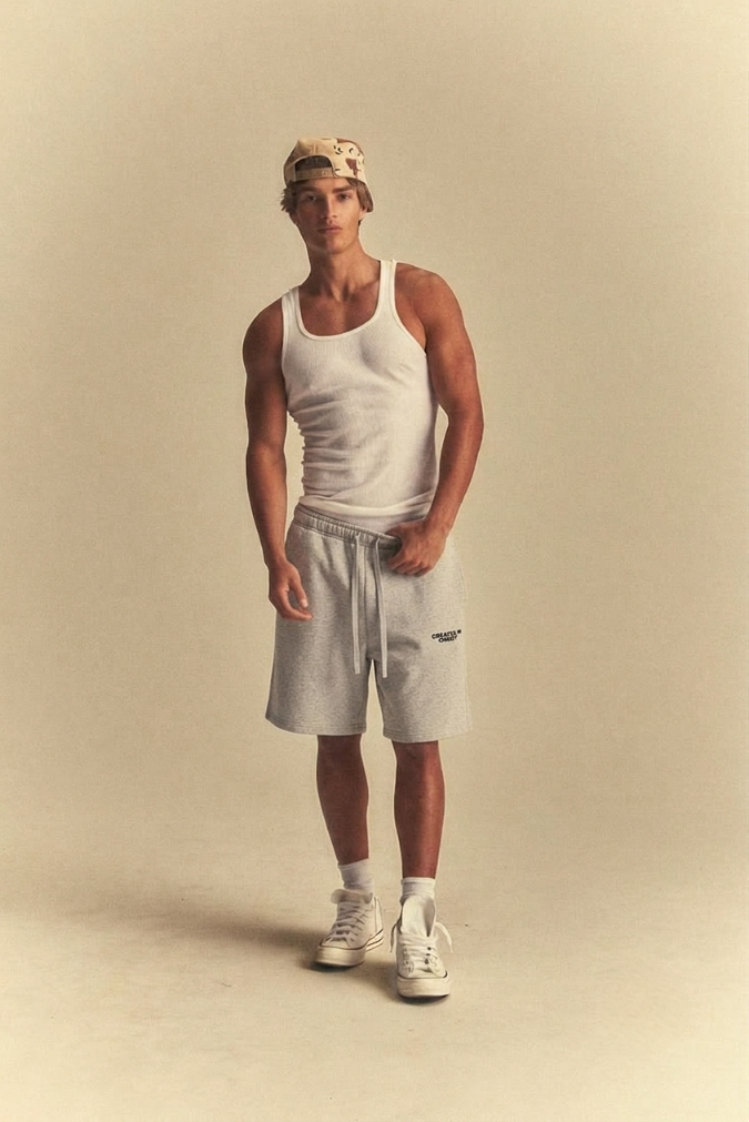 CREATED IN CHRIST sweat shorts