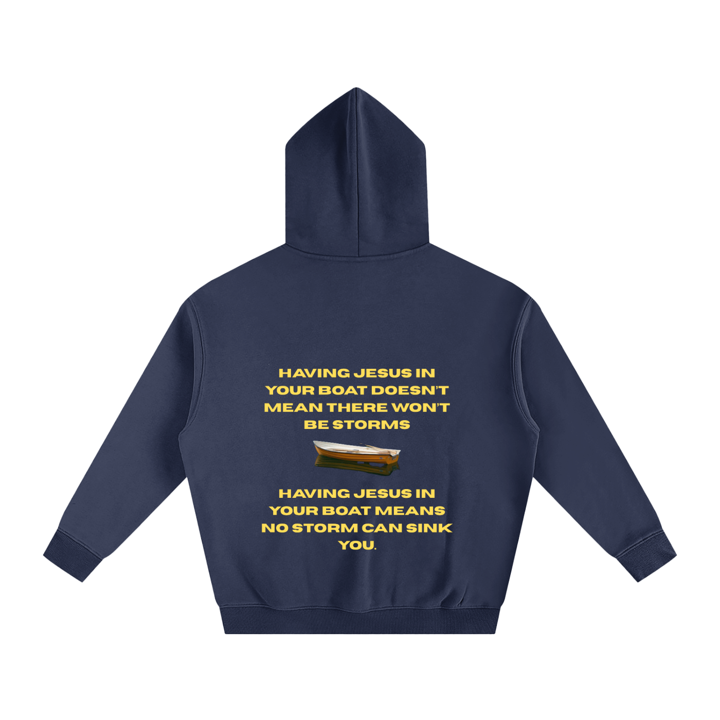 JESUS IS IN YOUR BOAT | Oversize Fleeced Hoodie